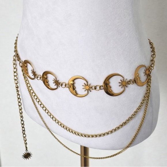 Celestial Gold Moon Chain Belt main image 8
